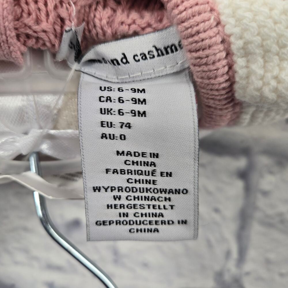 NWT Cupcakes and Cashmere Pink Knit Dress White Tights Bunny Lovey 6 to 9 months - Picture 12 of 16